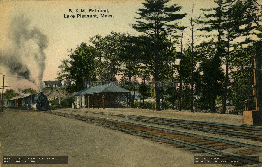 Postcard: Boston & Maine Railroad, Lake Pleasant, Massachusetts